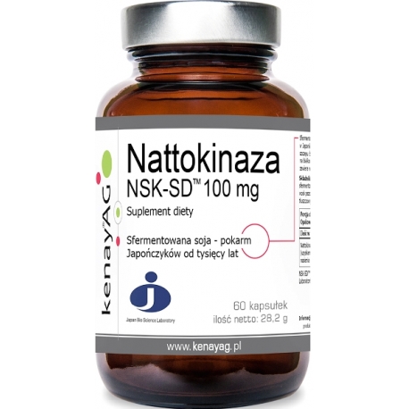 Nattokinaza 100 mg NSK-SD®  2000-FU Nattokinase 60 Kapsułek