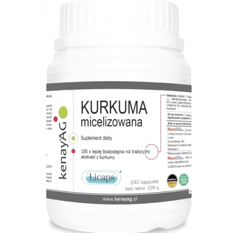 KURKUMA MICELIZOWANA NOVASOL®  KENAY 800 MG 240 LICAPS