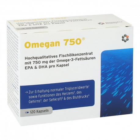OMEGAN 750® INTERCELL®  OMEGA 3 DHA 220 mg EPA 530 mg 120 KAPSUŁEK