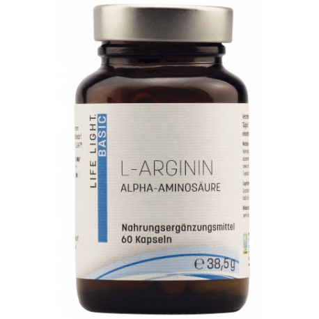 L-Arginina 500 mg + Witamina B6 (300%) - Life Light®  60 Kapsułek - Suplement diety