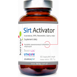 SIRT Activator Kwercetyna, NMN, Resweratrol, Czarny imbir (60 kapsułek) -