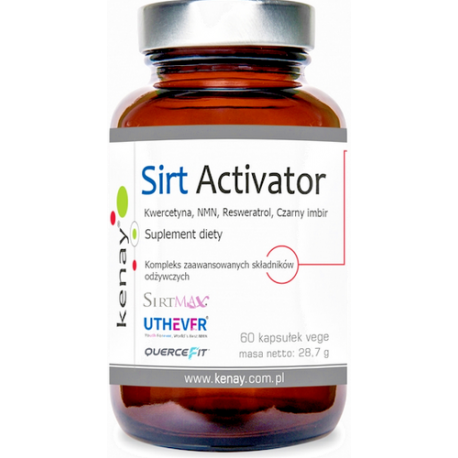 SIRT Activator Kwercetyna, NMN, Resweratrol, Czarny imbir (60 kapsułek) -
