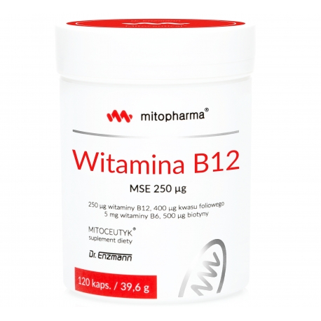 Witamina B12 MSE 250, Dr Enzmann® 120 Kapsułek  - Suplement diety