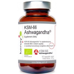 ASHWAGANDHA BIO ECO KSM-66 ® ORGANIC WITANOLIDÓW 5% 60 Kapsułek