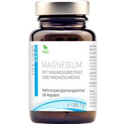 CYTRYNIAN MAGNEZU + TLENEK MAGNEZU 300 mg Life Light®  60 Kapsułek